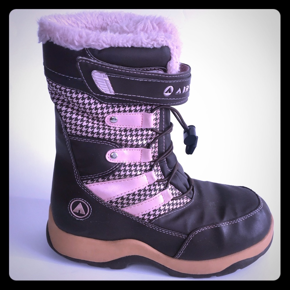 Airwalk Pink Brown Houndstooth Black/White boot 4